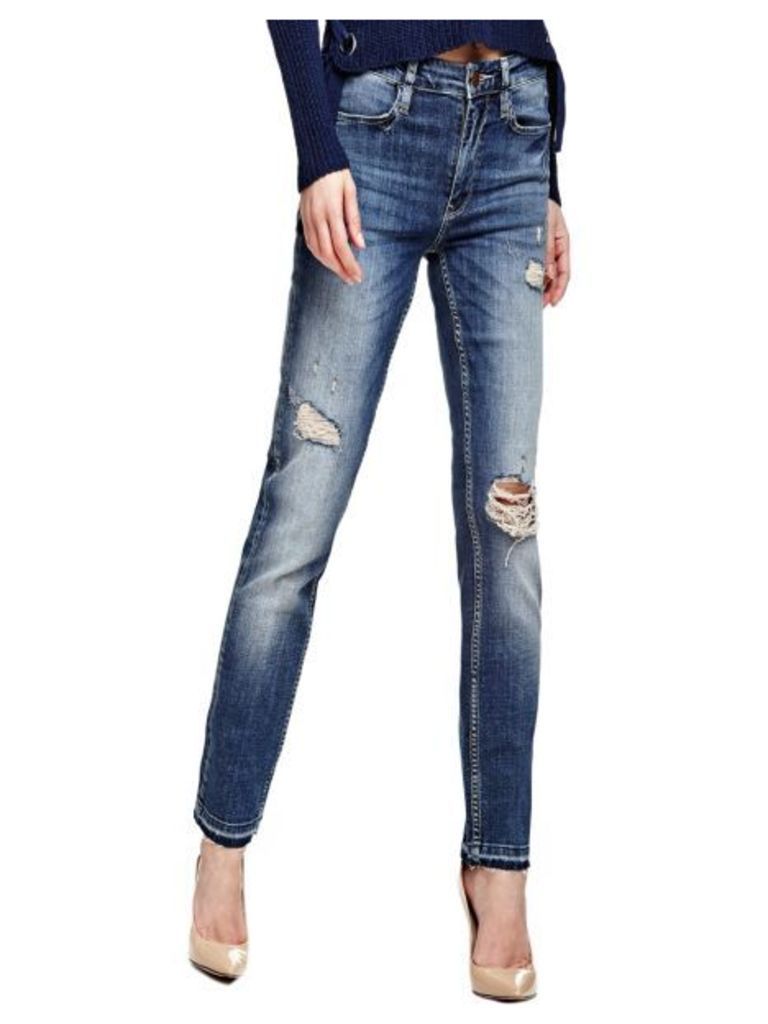 Guess Slim Jeans With Abrasions