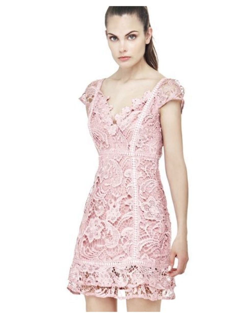 Guess Floral Dress With Lace