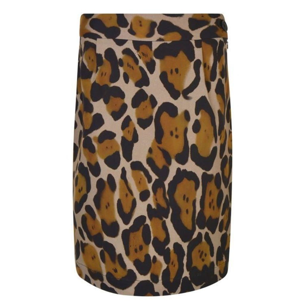 Vivienne Westwood Anglomania Leopard Printed Mini Pencil Skirt
