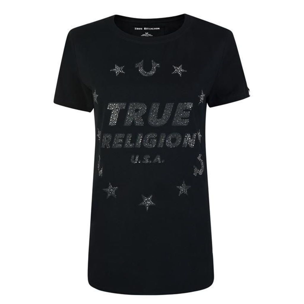 True Religion Embellished Logo T Shirt