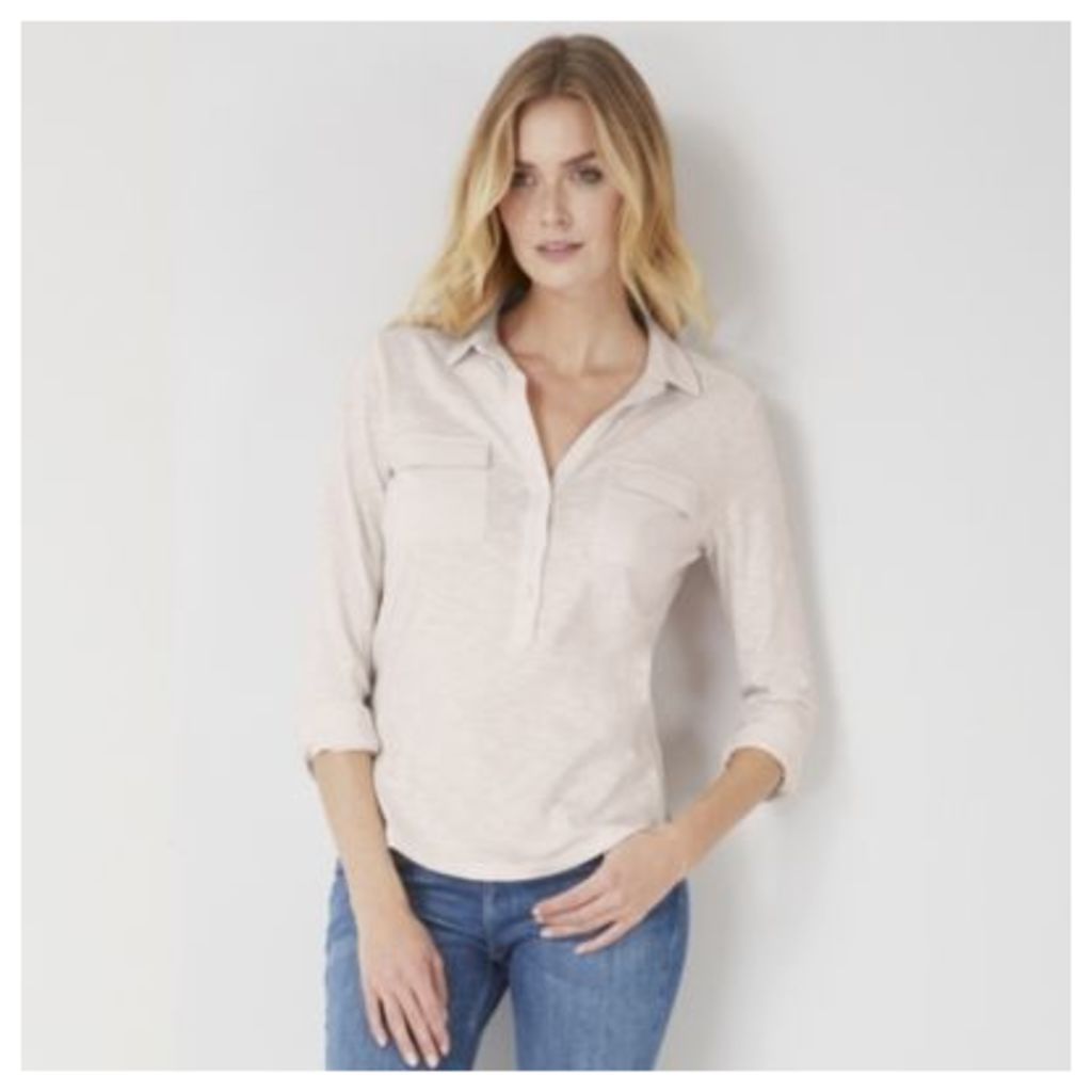 Cotton 3/4 Length Sleeve Shirt