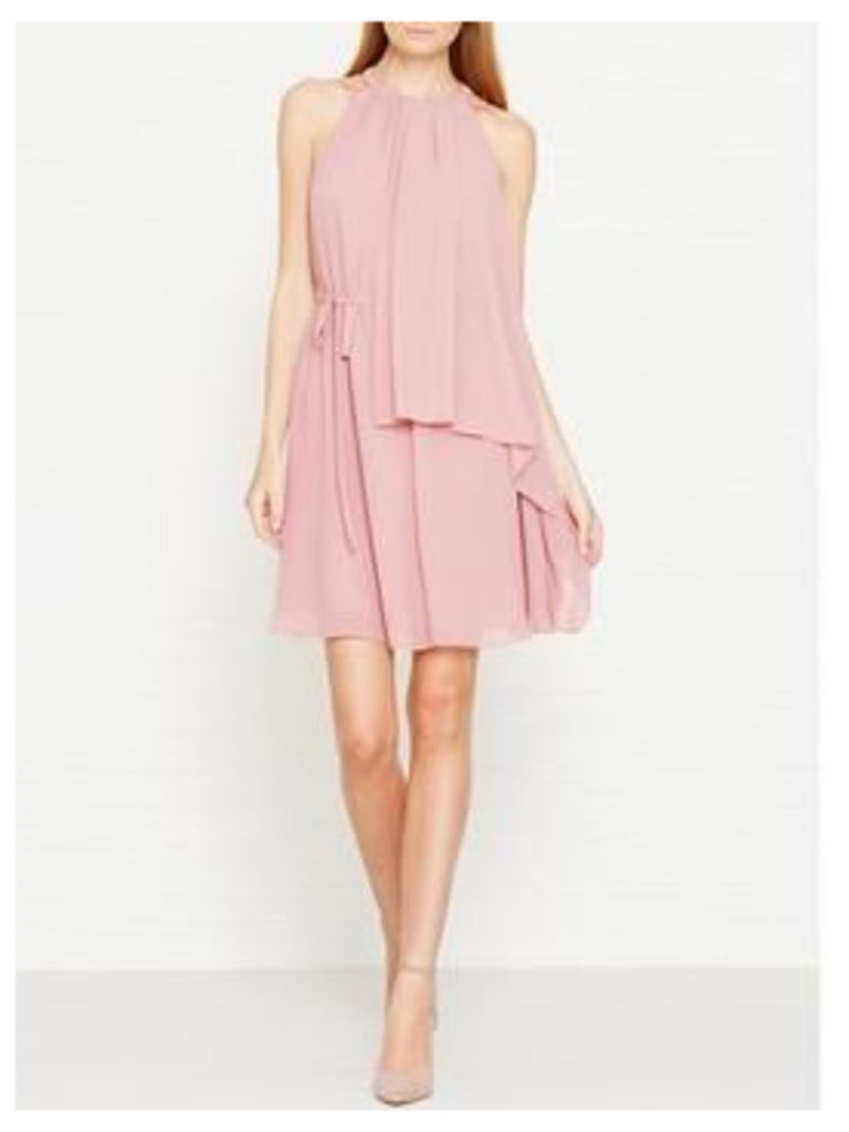 Reiss Carina Pleated Midi Dress - Pink