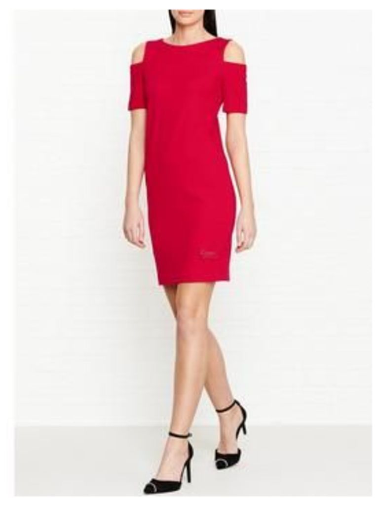 Love Moschino Cold Shoulder Fitted Dress - Red