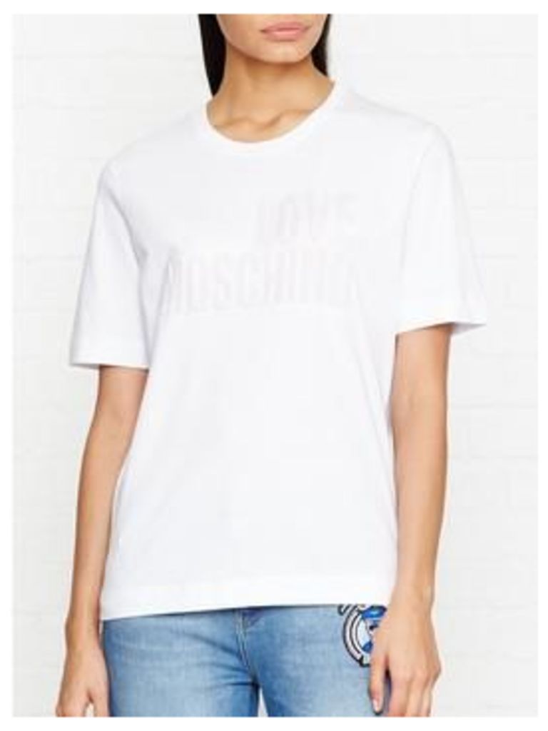 Love Moschino Embossed Logo T-Shirt - White
