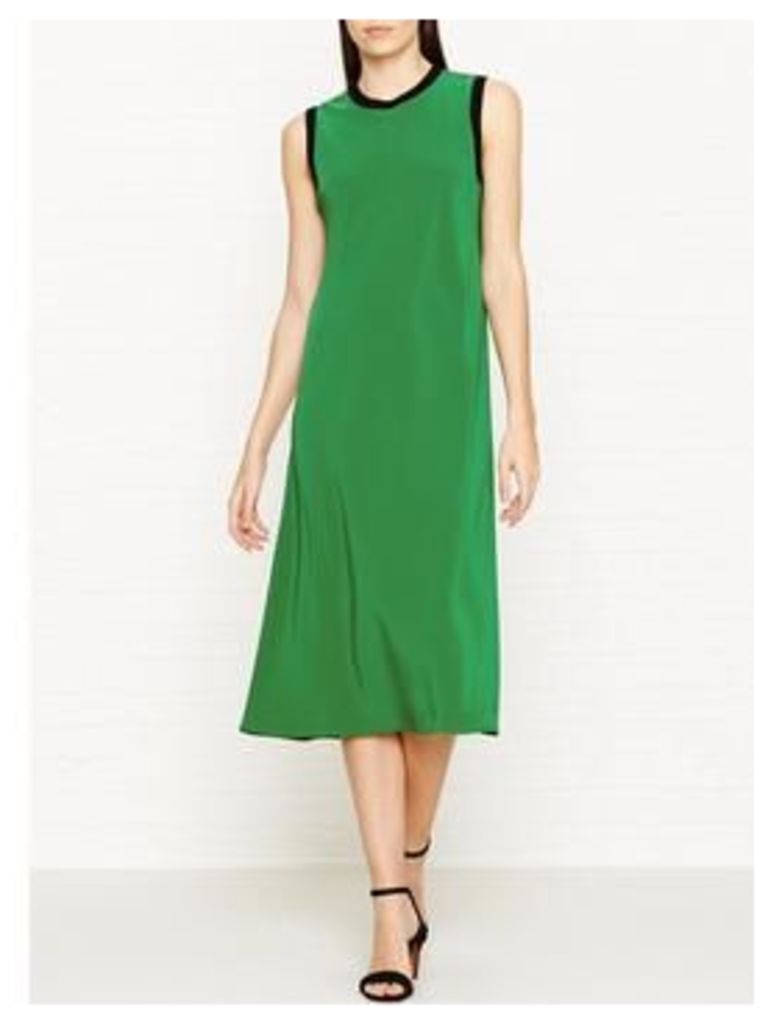 Dkny Sleeveless Slip Dress With Seaming Detail - Green, Size L