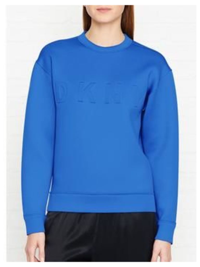 Dkny Logo Sweatshirt - Blue, Size Xs-S