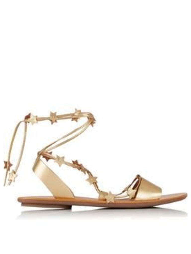 Loeffler Randall Starla Tie-Up Sandals - Gold