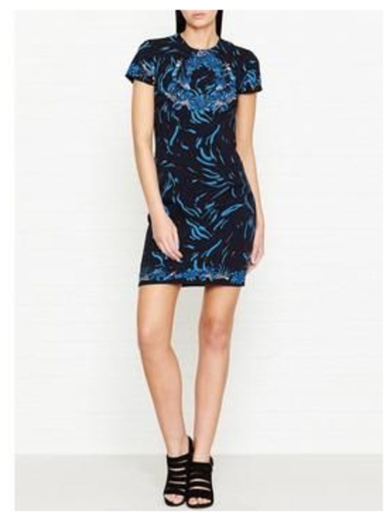 Versus Versace Printed Shift Dress - Black/Blue
