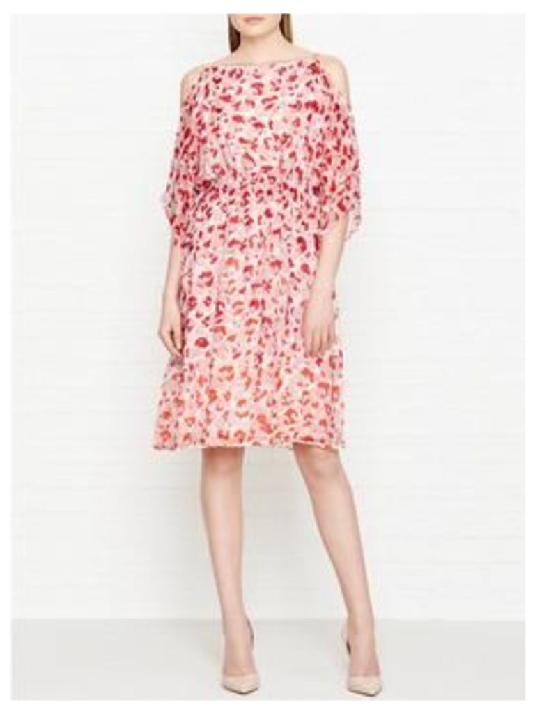 L.K. Bennett Marnie Poppy Leopard Print Silk Dress - Red