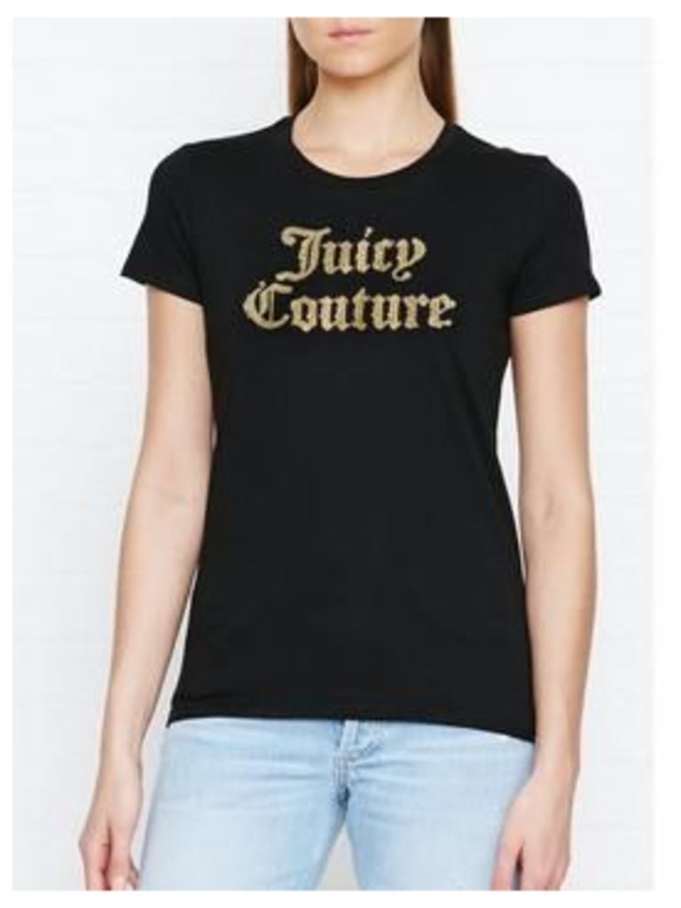 Juicy Couture Track Paisley Flourish Classic T-Shirt - Black