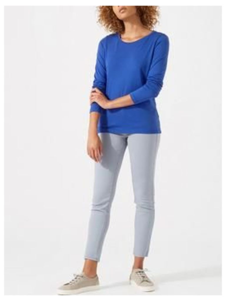 Jigsaw Knitted Wrap Top - Pacific Blue