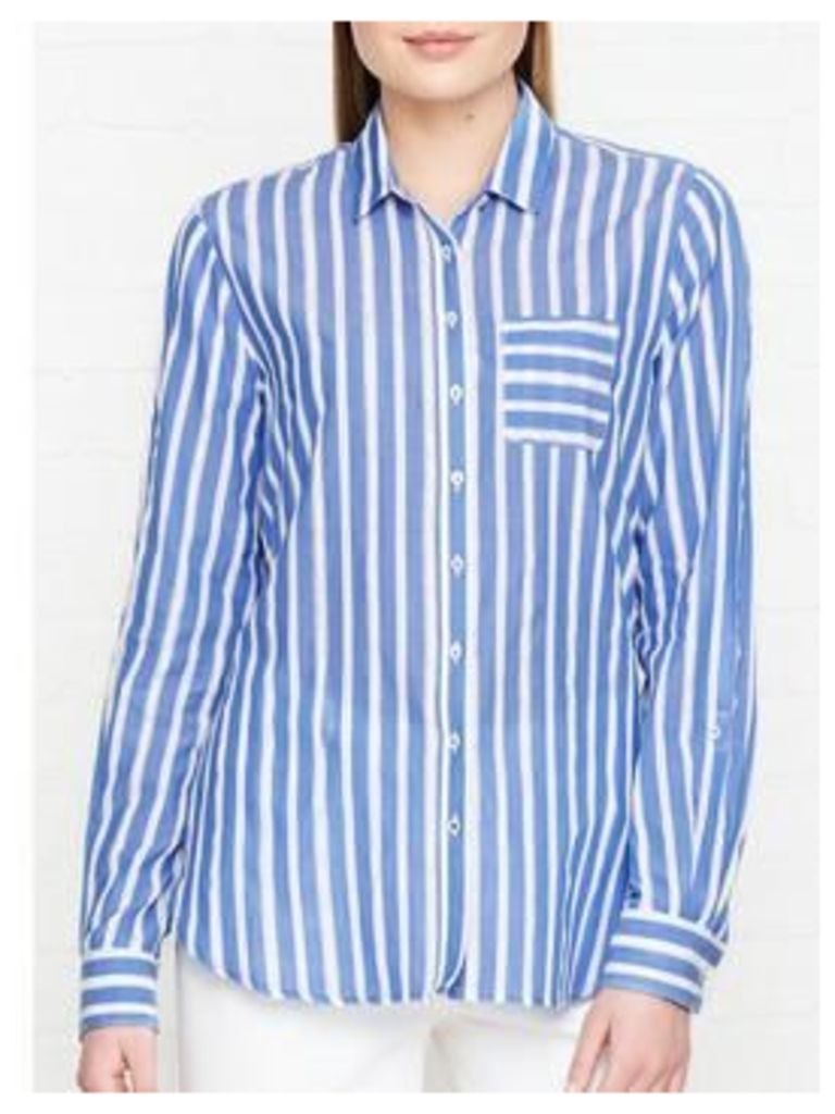 Tommy Hilfiger Aris Striped Long Sleeve Shirt - Blue/White