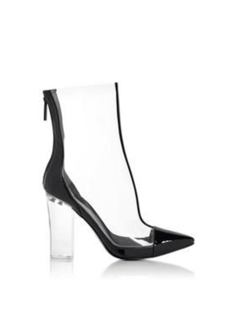 Kendall + Kylie Haven Plastic Heeled Ankle Boots - Clear