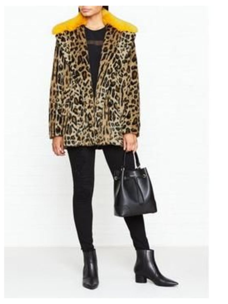 Ps By Paul Smith Leopard Print Faux Fur Coat - Leopard