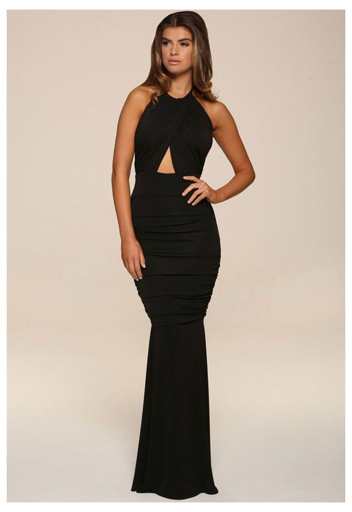 Honor Gold Erin Maxi Dress With Fishtail in Black