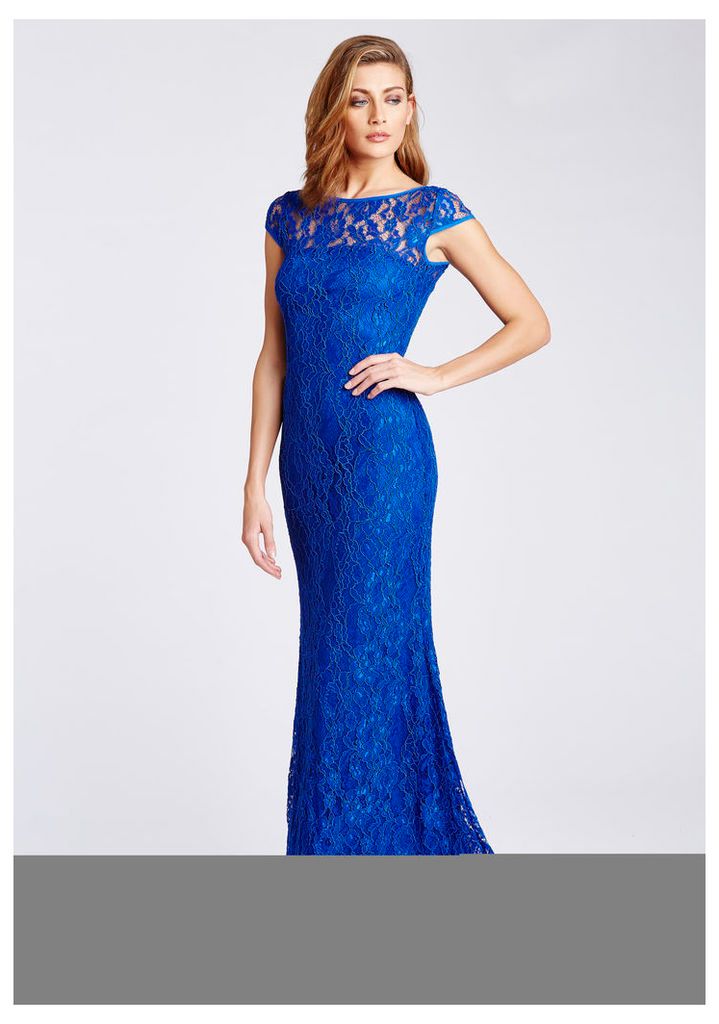 D.Anna Blue Lace Maxi Dress