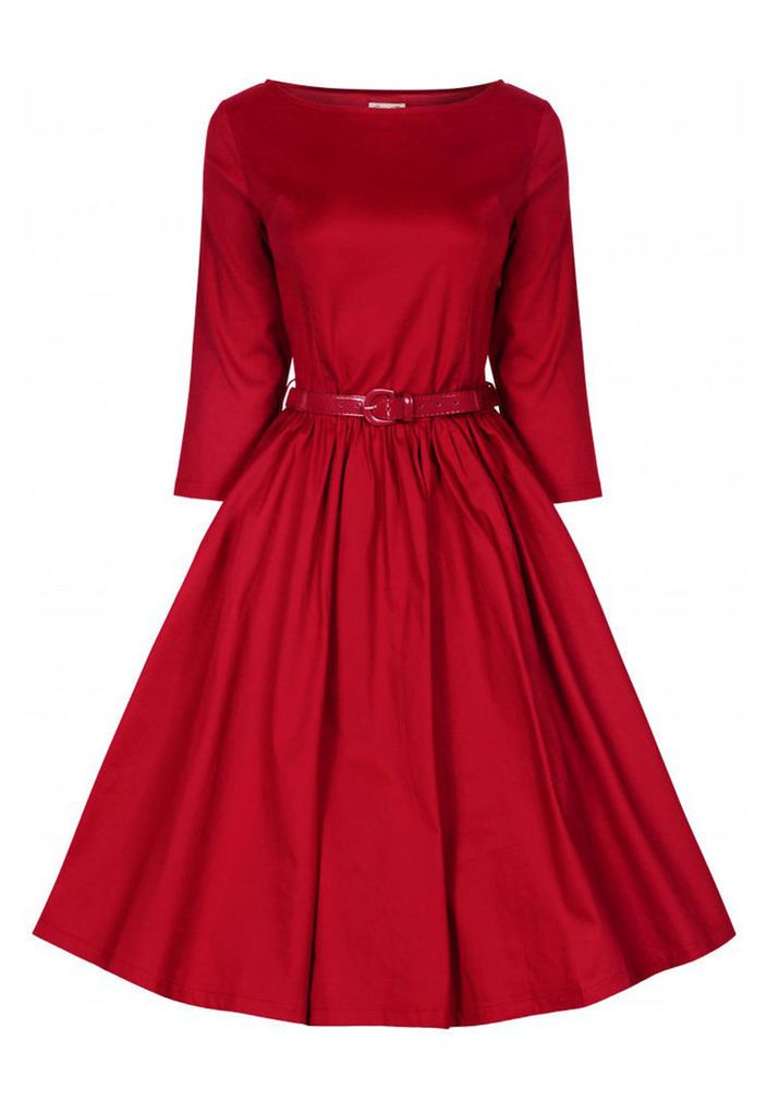 Lindy Bop Holly Swing Dress in Red