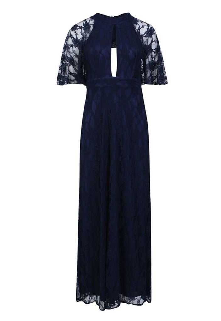 Aftershock London Cait Lace Maxi Dress in Navy