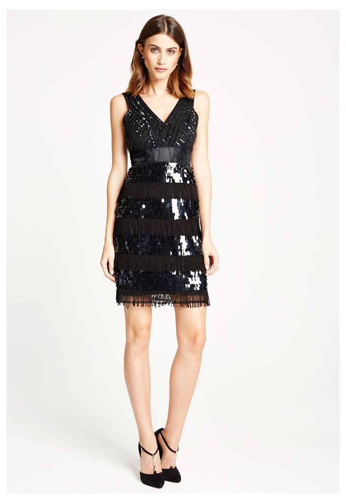 *Available for Pre-Order* LBD Roxy Sequin And Tassel Flapper Dress