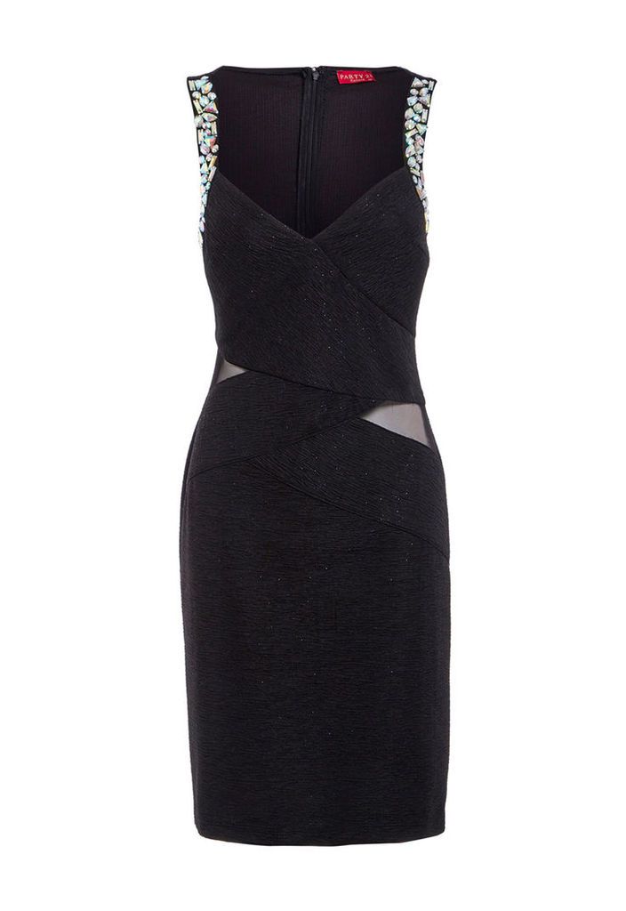 Zibi London Exclusive Jewel Embellished Dress in Black