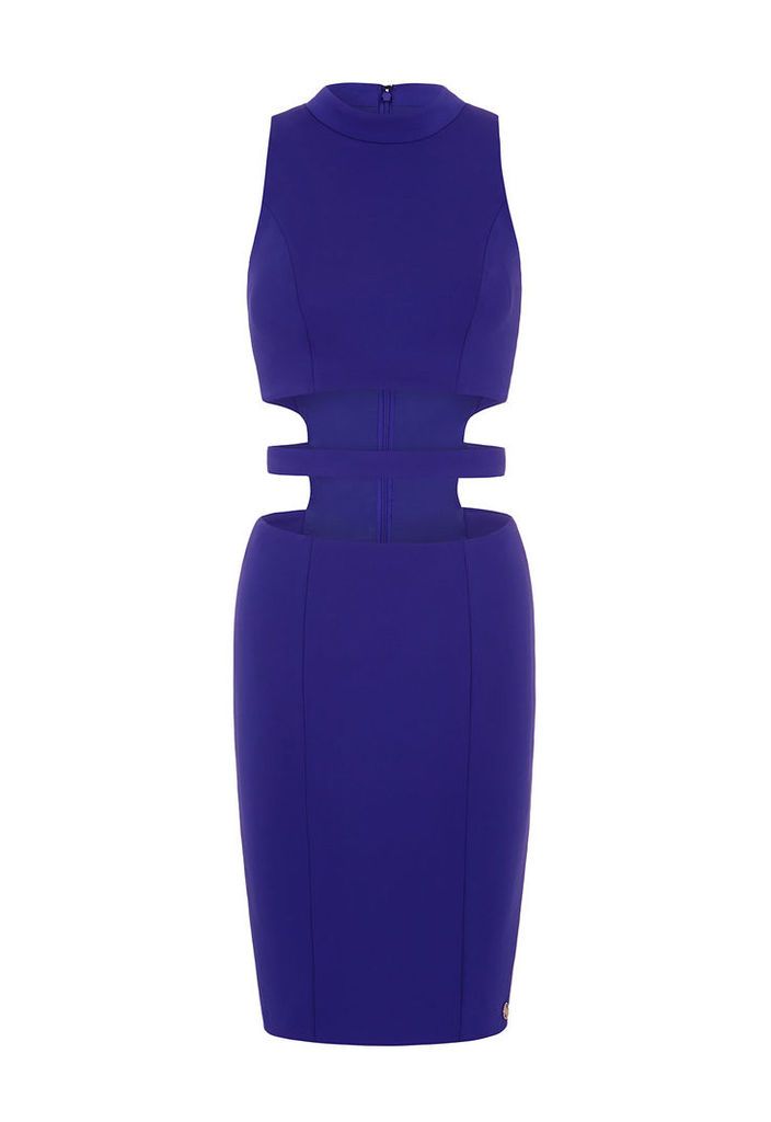 Aloura London Kendal Dress With Cut Out Detail In Blue