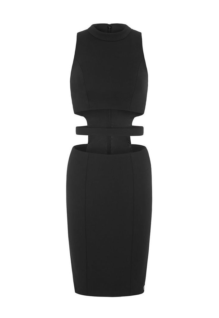 Aloura London Kendal Dress With Cut Out Detail In Black