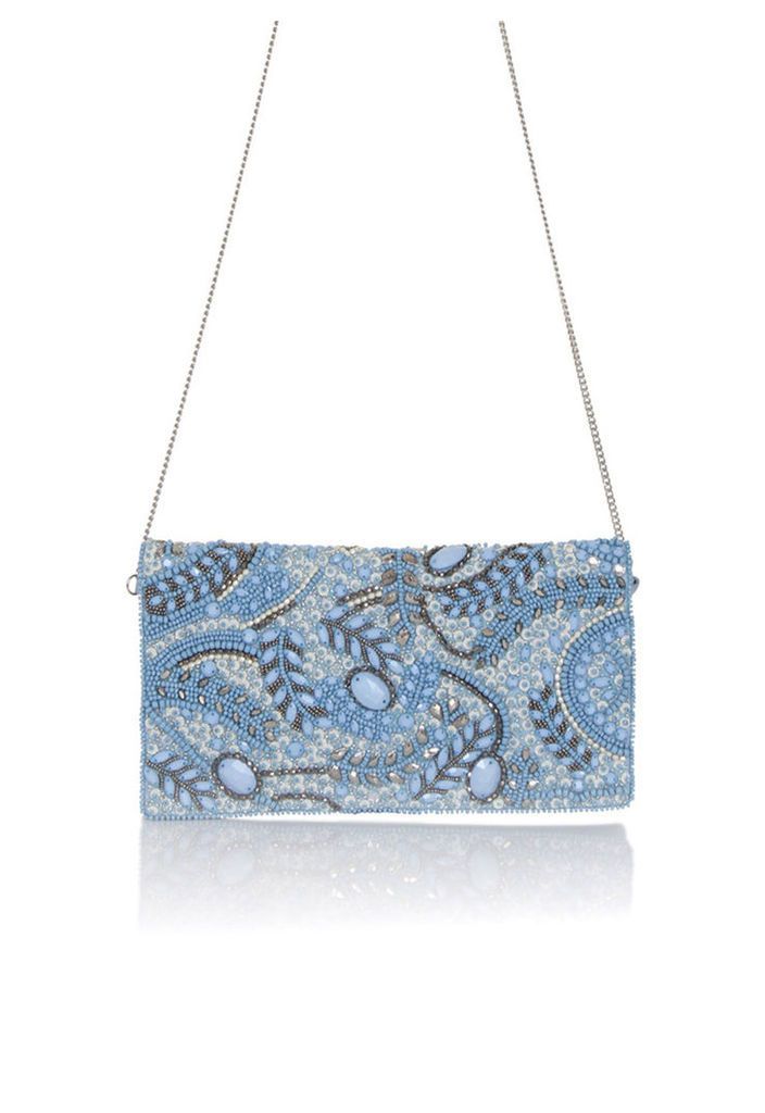 Frock and Frill Bluebell Hand Embellished Clutch Bag
