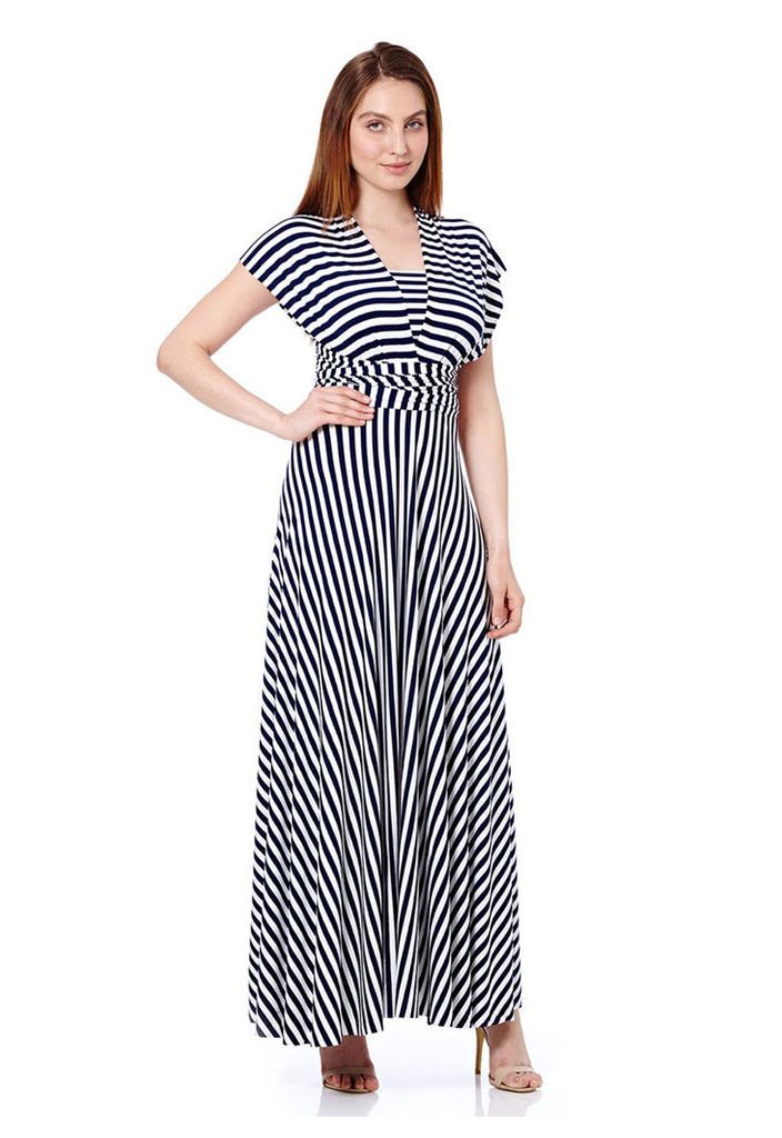 In One Clothing Multiway Maxi Dress In Stripe