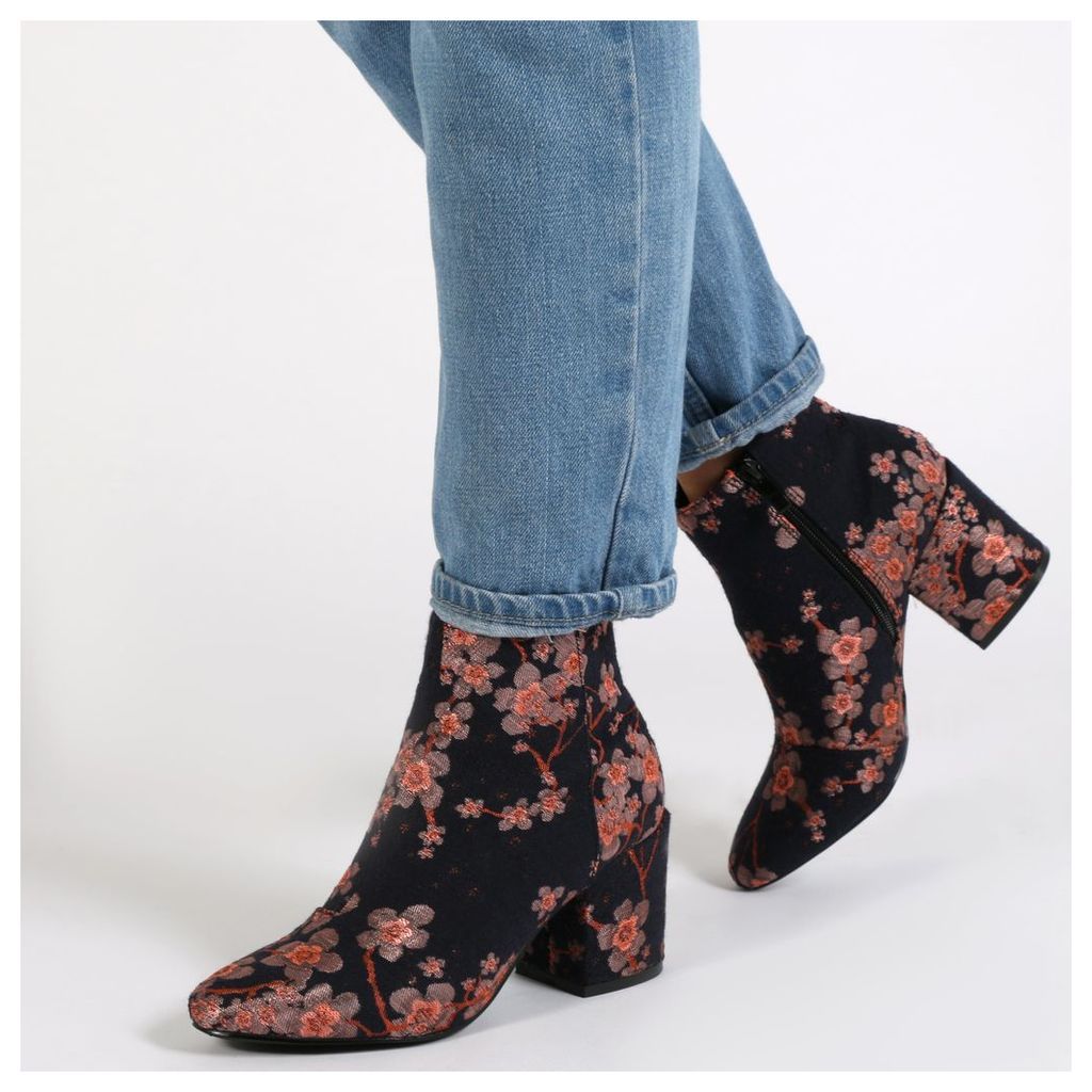 Malika Ankle Boots In Denim Floral