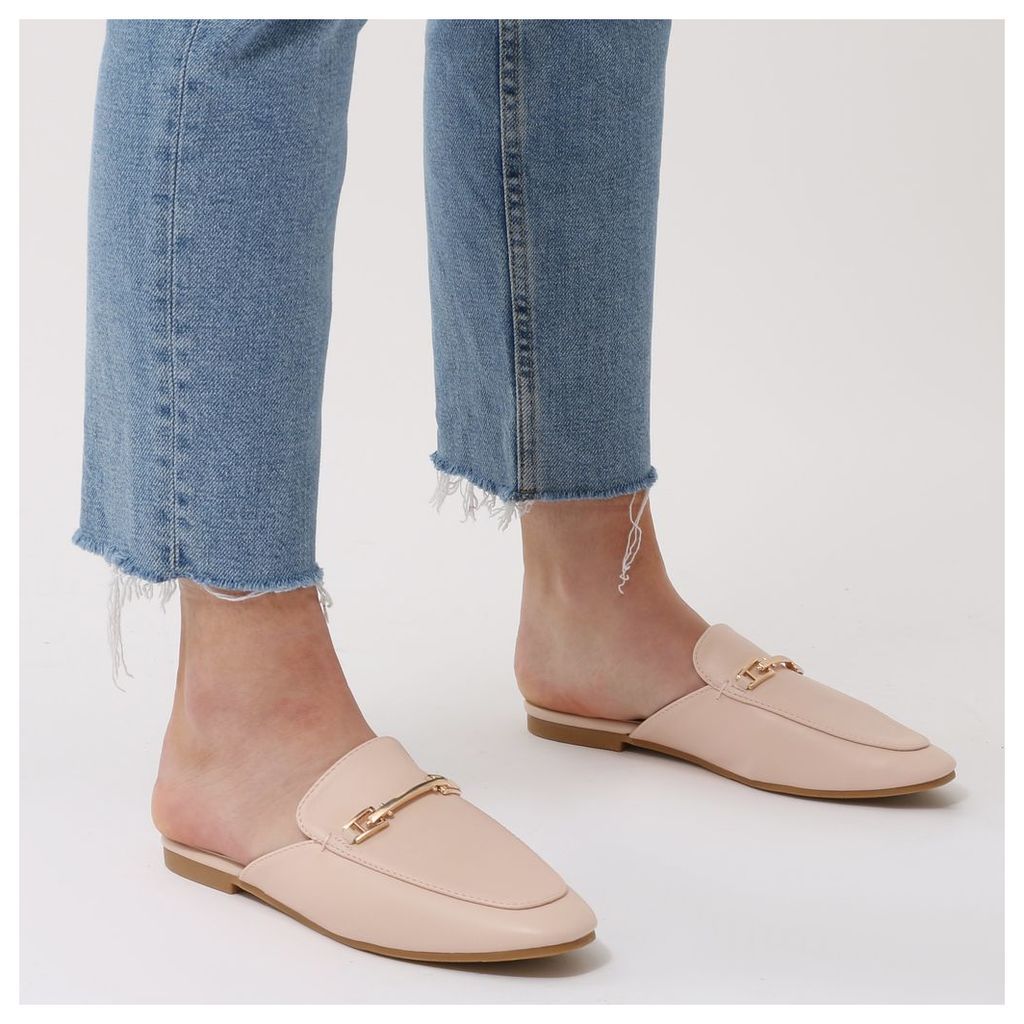 Shoreditch Backless Loafers in Baby, Pink