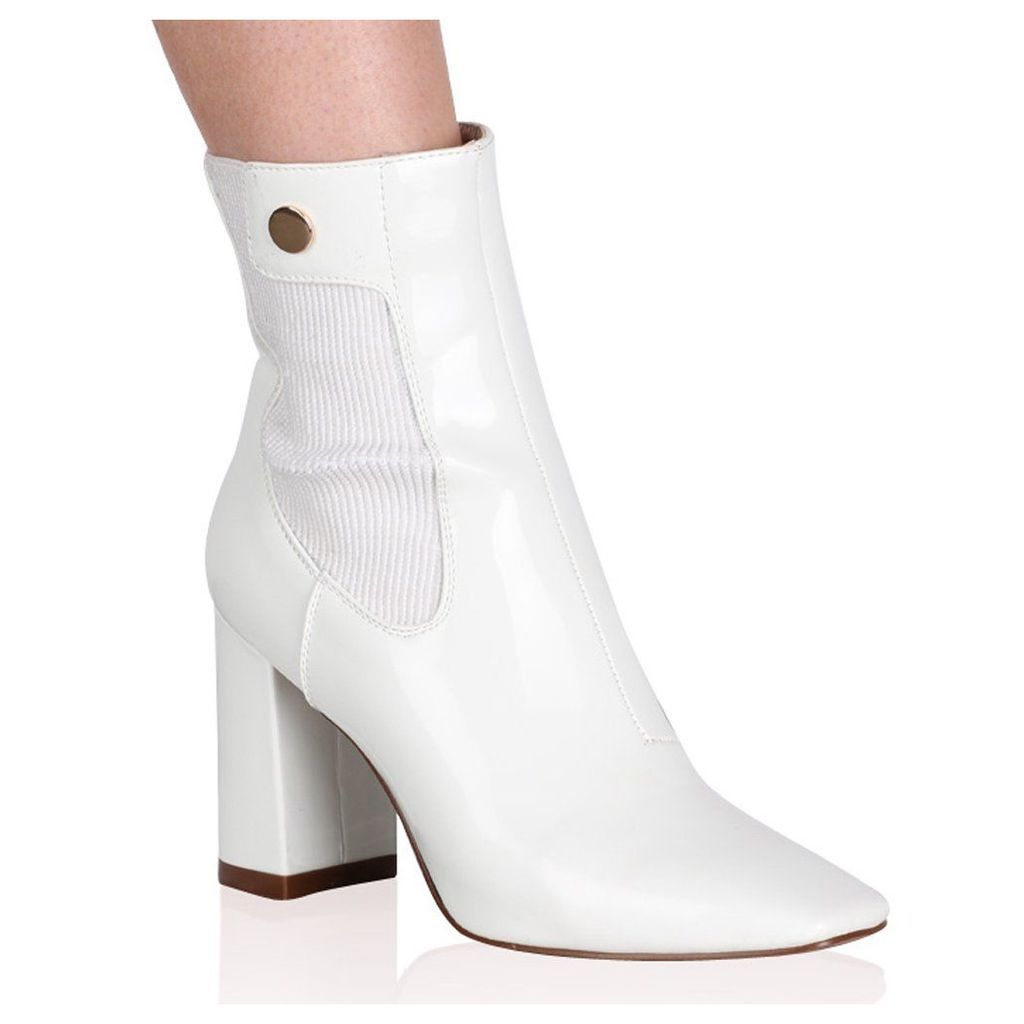 Trisha Ankle Boots  Patent, White