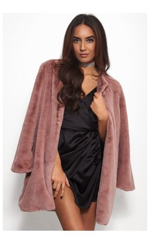 Coco Pink Faux Fur Coat