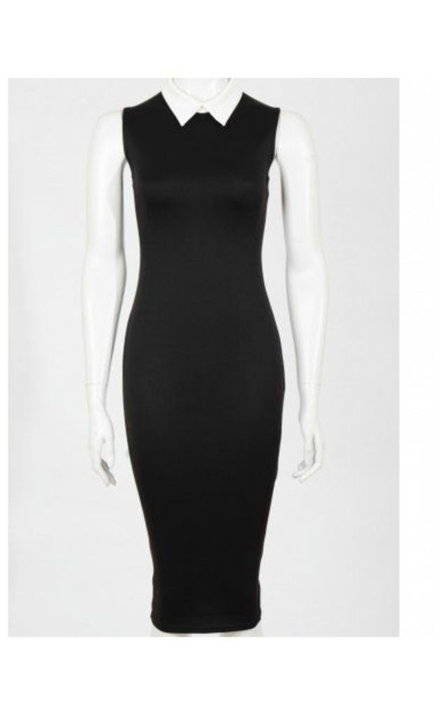 Celeb Inspired Black Midi Dress