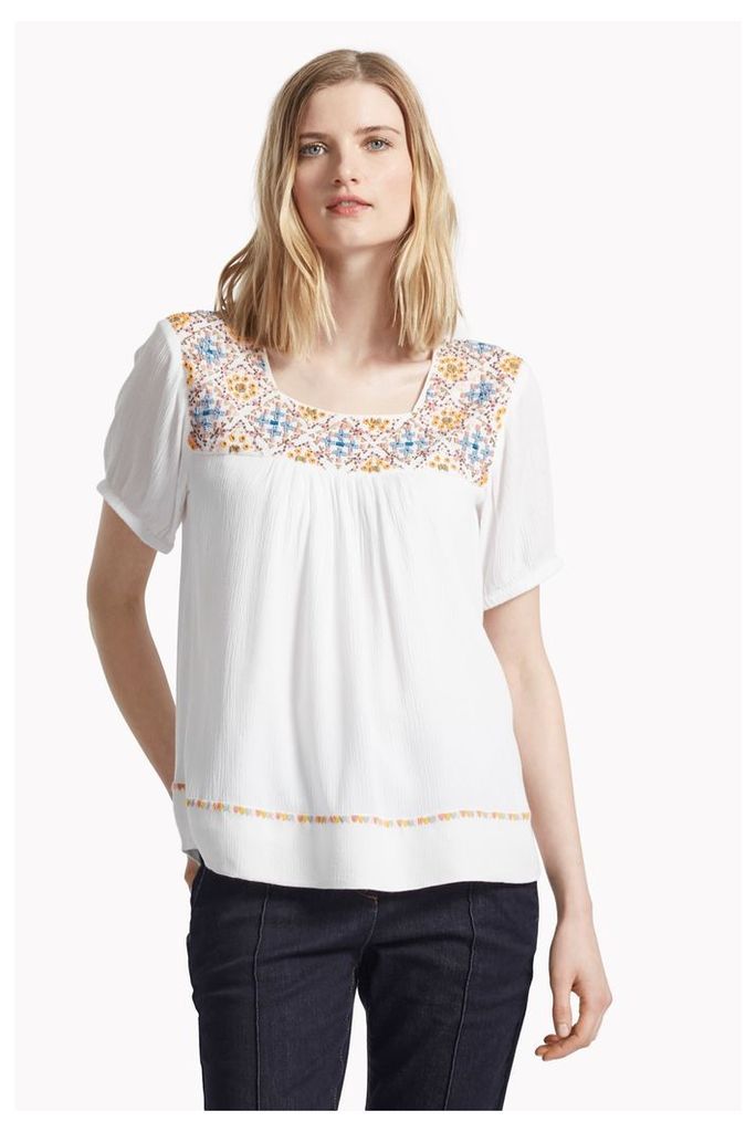 Morocco Stitch Embellished Top