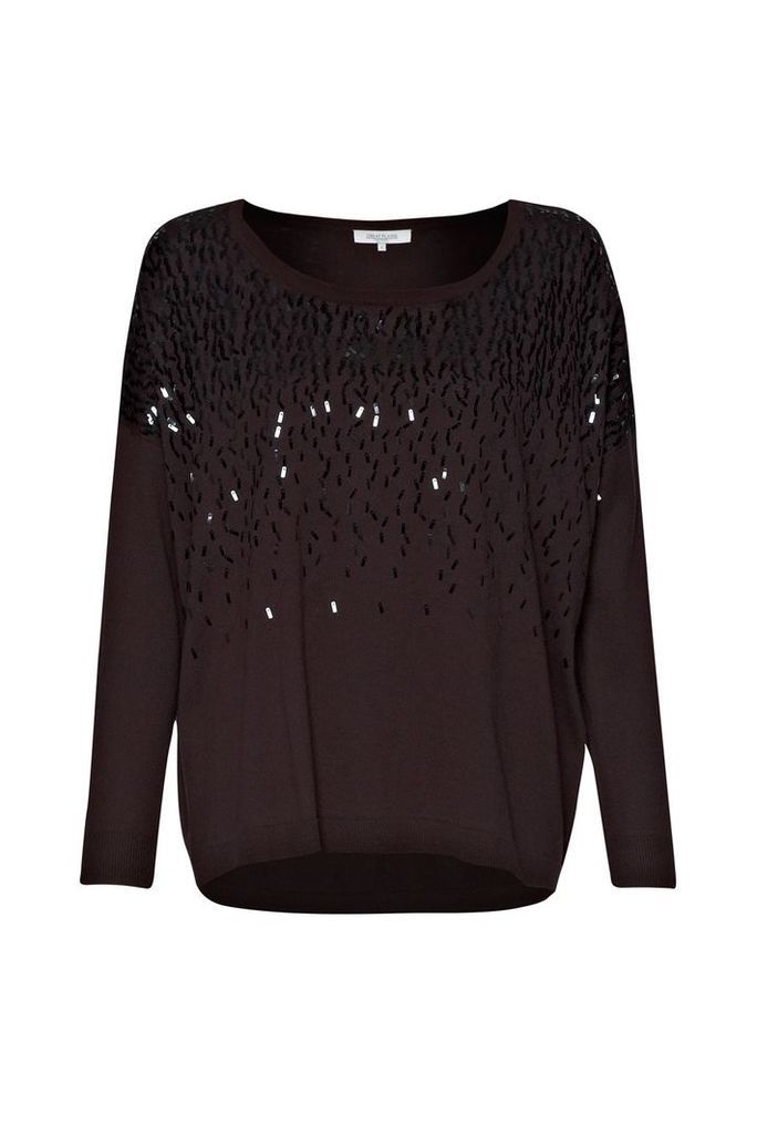 Sequin Drops Slouchy Jumper