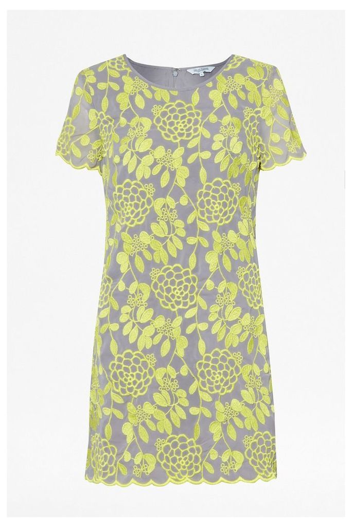 Chrysanthemum Embroidered Shift Dress