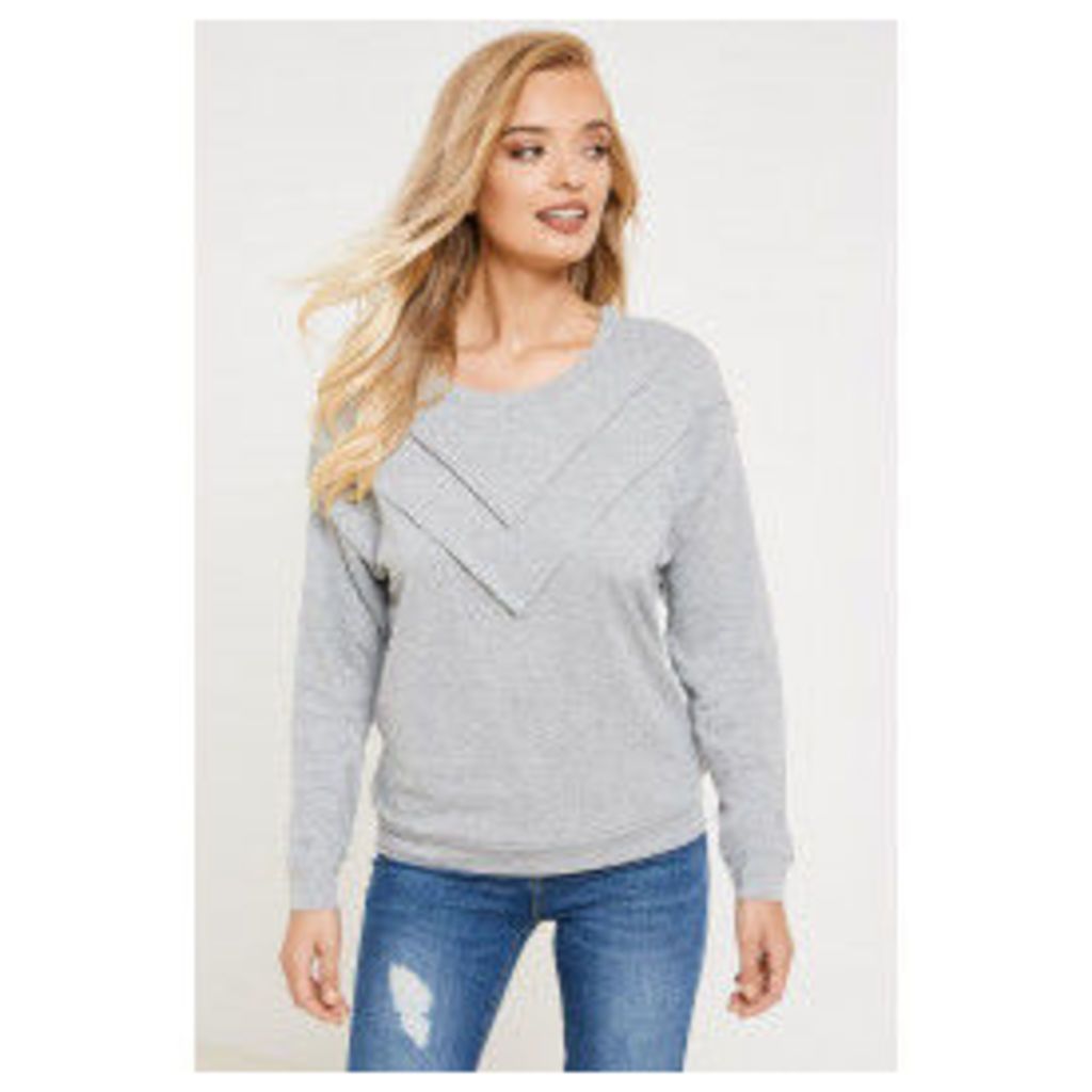 Jacqueline de Yong Vikki Pullover Sweater - Grey