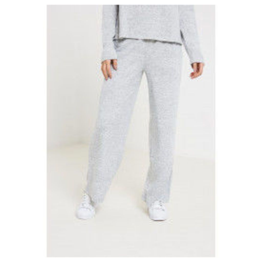 Vila Lune Wide Knit Lounge Pants - Grey