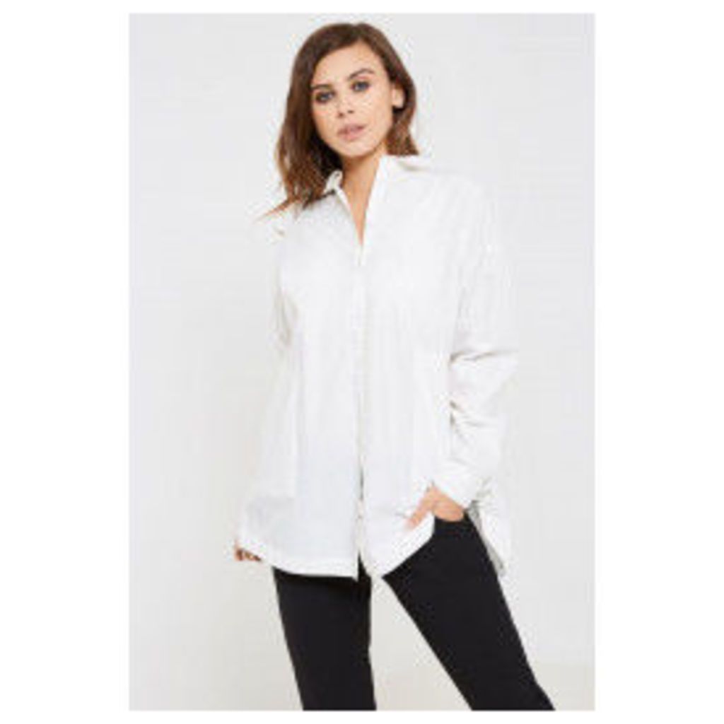 Vila Sagin Oversize Long Sleeve Shirt - White