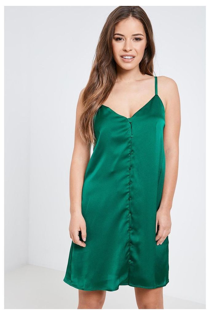 Fashion Union Slip Dress - Green