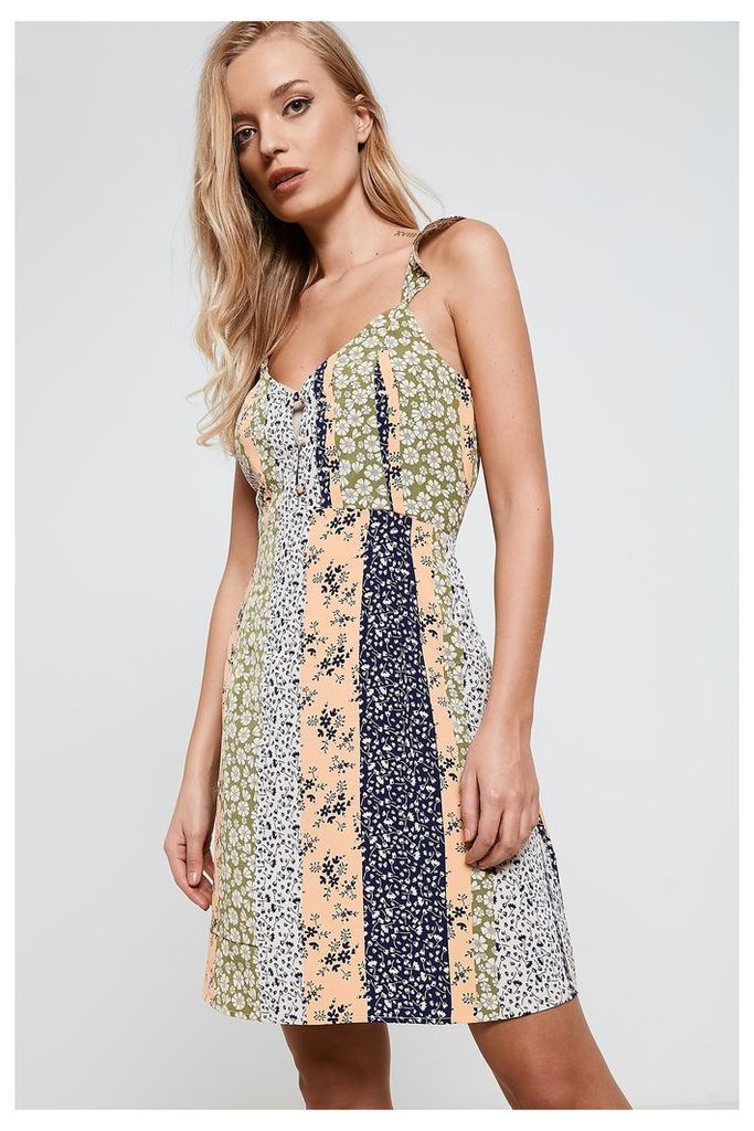 Vero Moda Empire Line Floral Print Dress - Multi