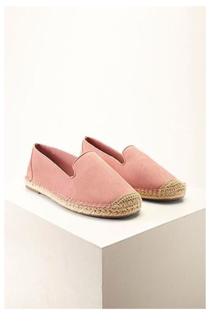 Faux Suede Espadrille Slip-Ons