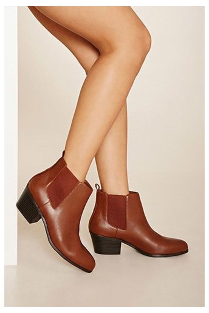 Faux Leather Chelsea Booties
