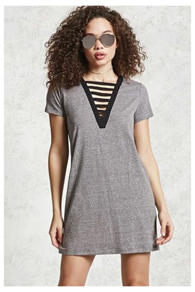 Caged Front T-Shirt Dress