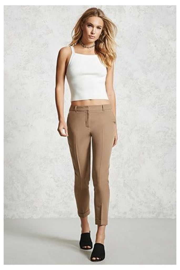 Cuffed Cropped Trousers