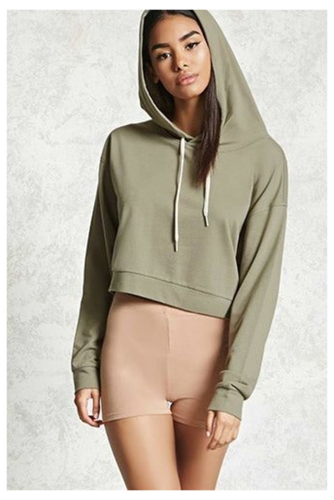 Cropped French Terry Hoodie