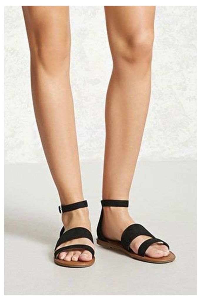 Faux Suede Strappy Sandals