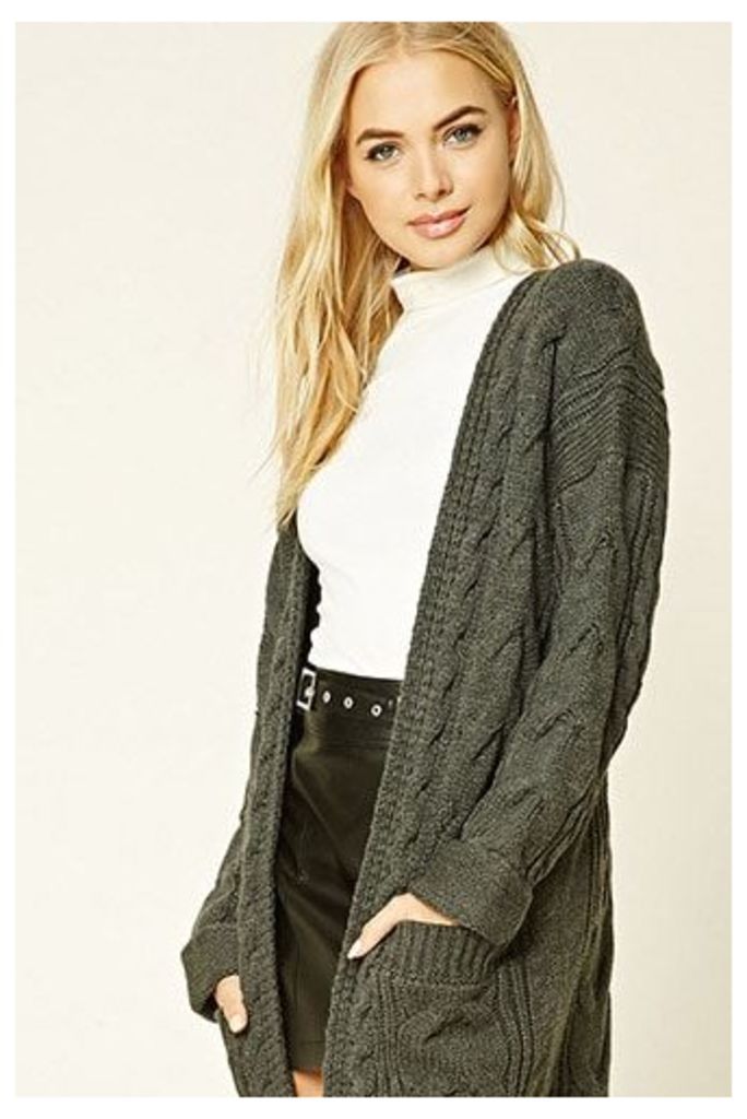Cable Knit Longline Cardigan