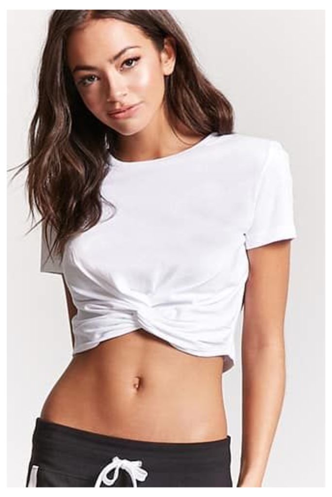 Twist-Front Cropped Tee