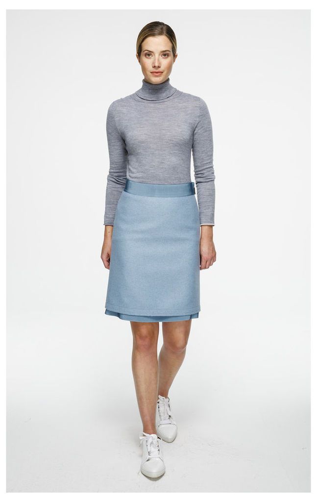 Virgin Wool A-line Skirt